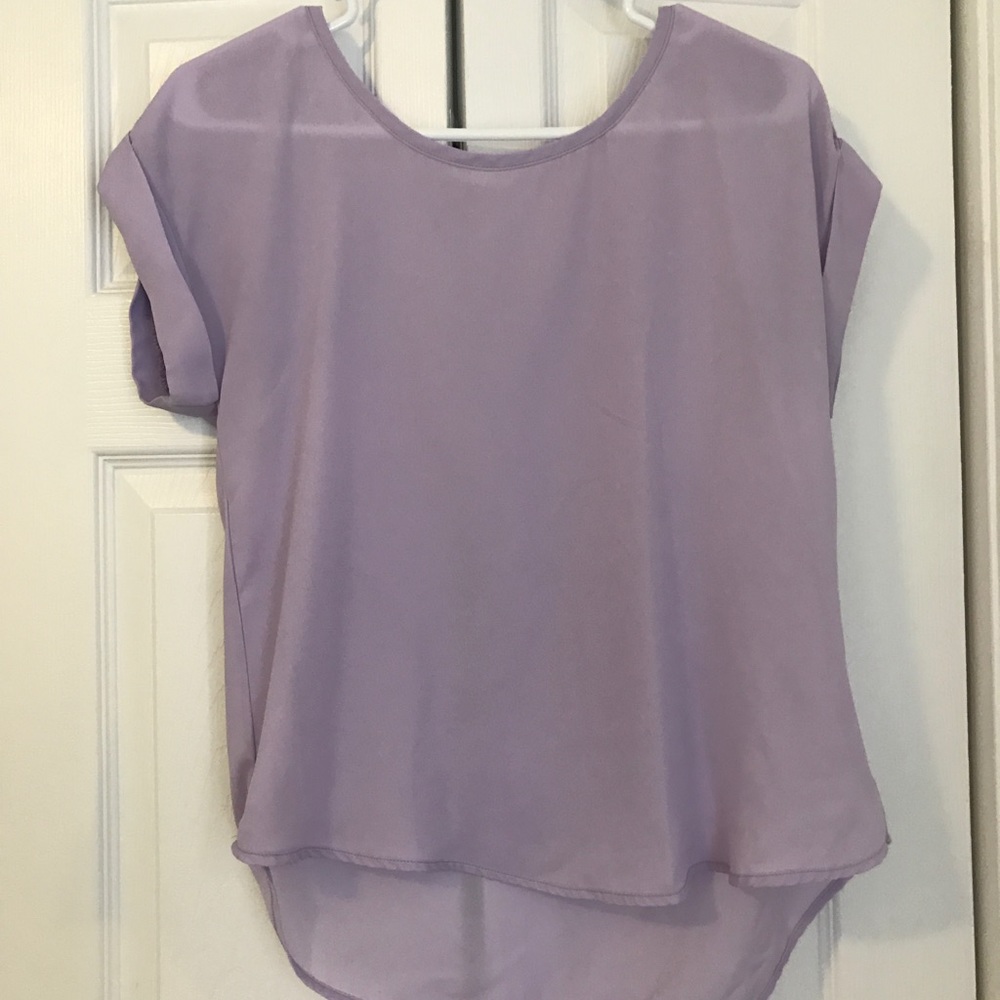 Lavender chiffon top